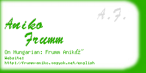 aniko frumm business card
